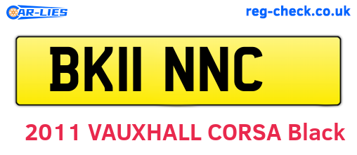 BK11NNC are the vehicle registration plates.