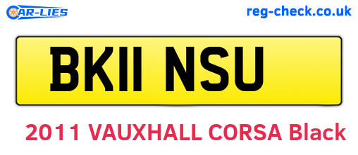BK11NSU are the vehicle registration plates.