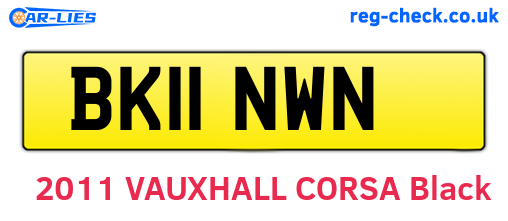 BK11NWN are the vehicle registration plates.