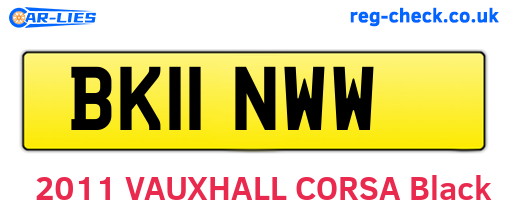 BK11NWW are the vehicle registration plates.
