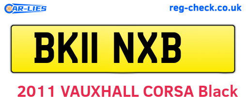 BK11NXB are the vehicle registration plates.