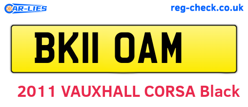 BK11OAM are the vehicle registration plates.