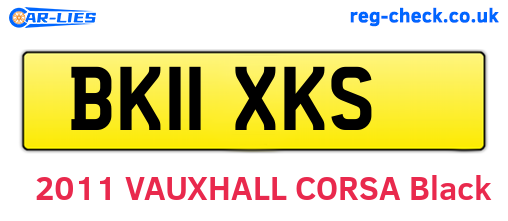 BK11XKS are the vehicle registration plates.