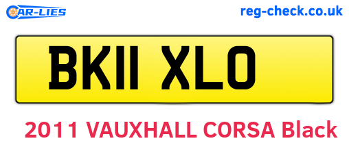 BK11XLO are the vehicle registration plates.