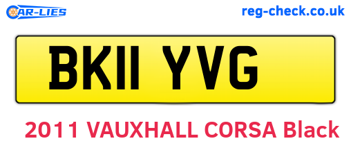 BK11YVG are the vehicle registration plates.