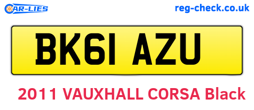 BK61AZU are the vehicle registration plates.