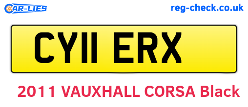 CY11ERX are the vehicle registration plates.