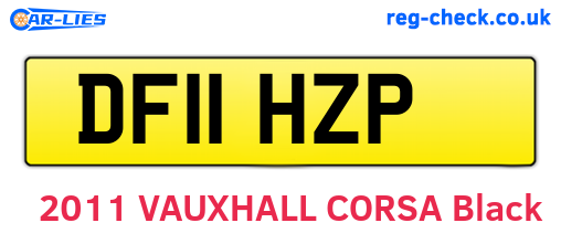 DF11HZP are the vehicle registration plates.