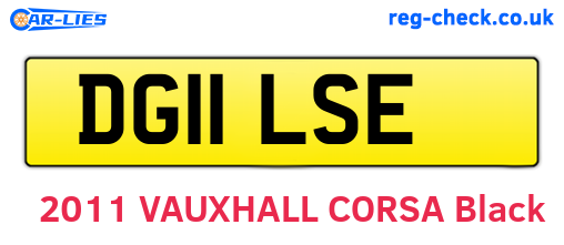 DG11LSE are the vehicle registration plates.