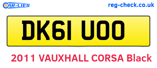 DK61UOO are the vehicle registration plates.