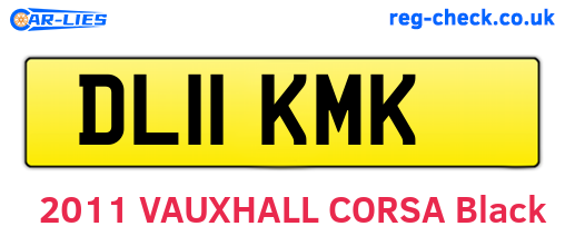DL11KMK are the vehicle registration plates.