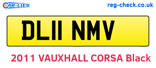 DL11NMV are the vehicle registration plates.