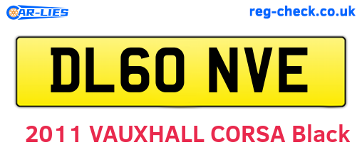 DL60NVE are the vehicle registration plates.