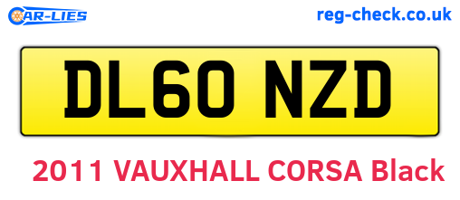 DL60NZD are the vehicle registration plates.