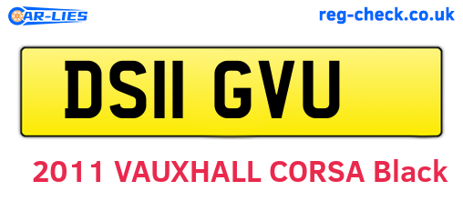 DS11GVU are the vehicle registration plates.