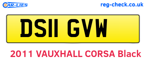 DS11GVW are the vehicle registration plates.