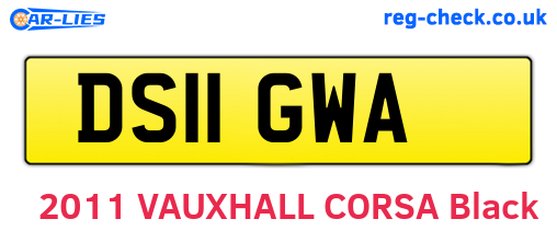 DS11GWA are the vehicle registration plates.