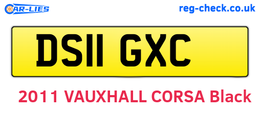 DS11GXC are the vehicle registration plates.
