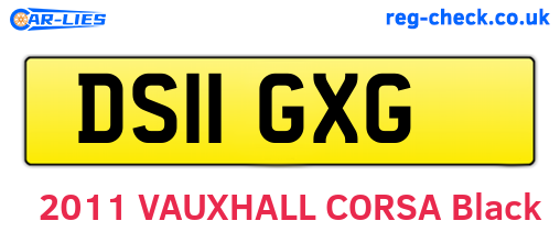 DS11GXG are the vehicle registration plates.
