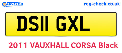 DS11GXL are the vehicle registration plates.
