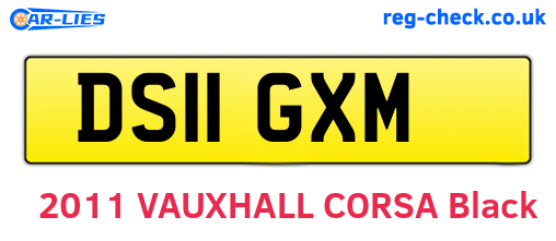 DS11GXM are the vehicle registration plates.