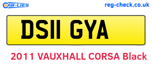 DS11GYA are the vehicle registration plates.