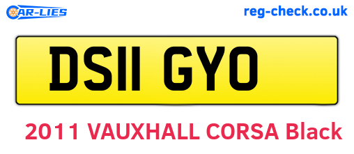 DS11GYO are the vehicle registration plates.