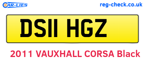 DS11HGZ are the vehicle registration plates.