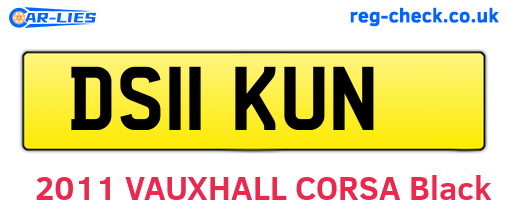 DS11KUN are the vehicle registration plates.
