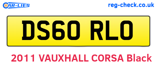 DS60RLO are the vehicle registration plates.