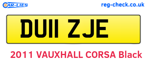 DU11ZJE are the vehicle registration plates.