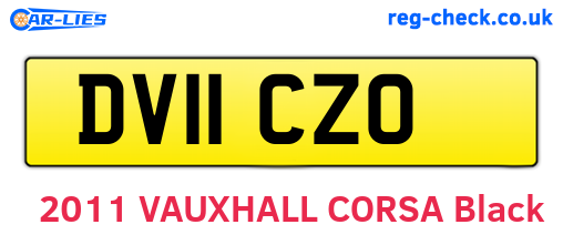 DV11CZO are the vehicle registration plates.