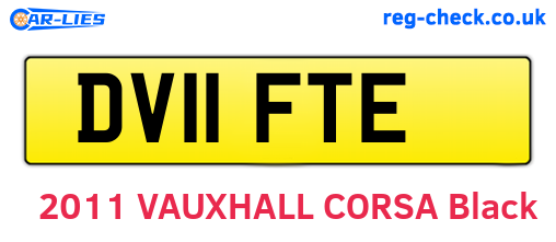 DV11FTE are the vehicle registration plates.
