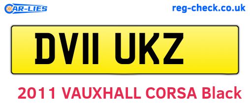 DV11UKZ are the vehicle registration plates.