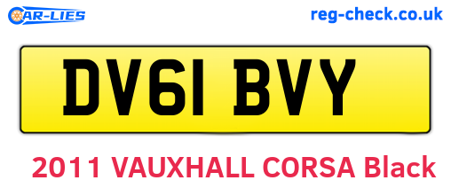 DV61BVY are the vehicle registration plates.