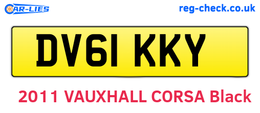 DV61KKY are the vehicle registration plates.