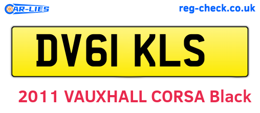 DV61KLS are the vehicle registration plates.