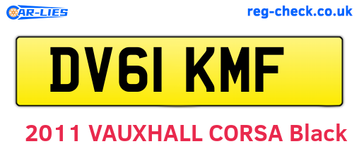 DV61KMF are the vehicle registration plates.
