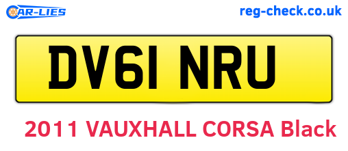 DV61NRU are the vehicle registration plates.