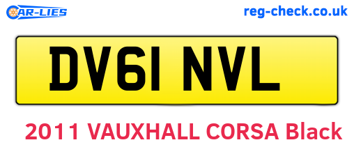 DV61NVL are the vehicle registration plates.