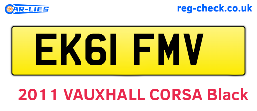 EK61FMV are the vehicle registration plates.