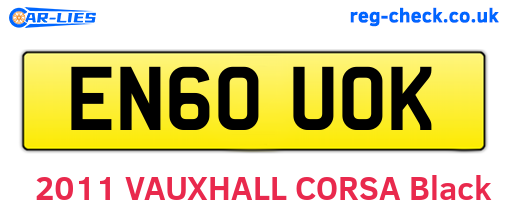 EN60UOK are the vehicle registration plates.