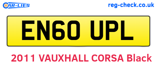 EN60UPL are the vehicle registration plates.