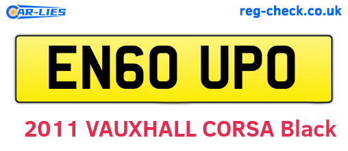 EN60UPO are the vehicle registration plates.