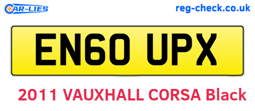 EN60UPX are the vehicle registration plates.