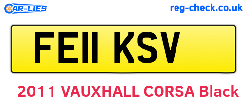 FE11KSV are the vehicle registration plates.