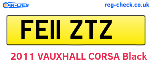 FE11ZTZ are the vehicle registration plates.