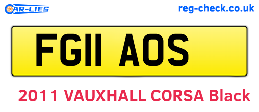FG11AOS are the vehicle registration plates.