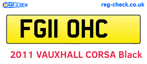 FG11OHC are the vehicle registration plates.