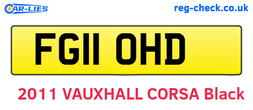 FG11OHD are the vehicle registration plates.